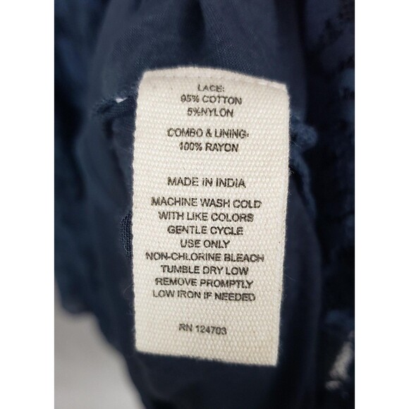 Indigo Thread Co Maxi S Dress Blue Lace Panel Ombre Whimsigoth Fairy Ethereal - Picture 7 of 7